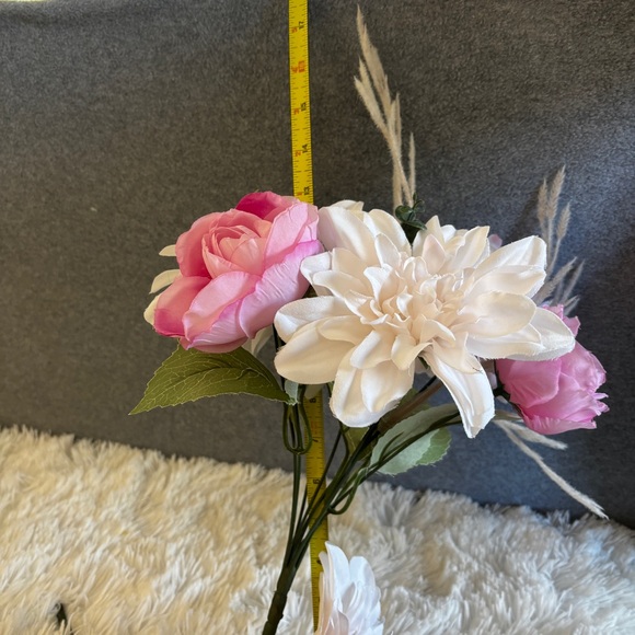 Artificial Floral Stems Set of 4 Pink Faux Bouquets - Picture 5 of 16